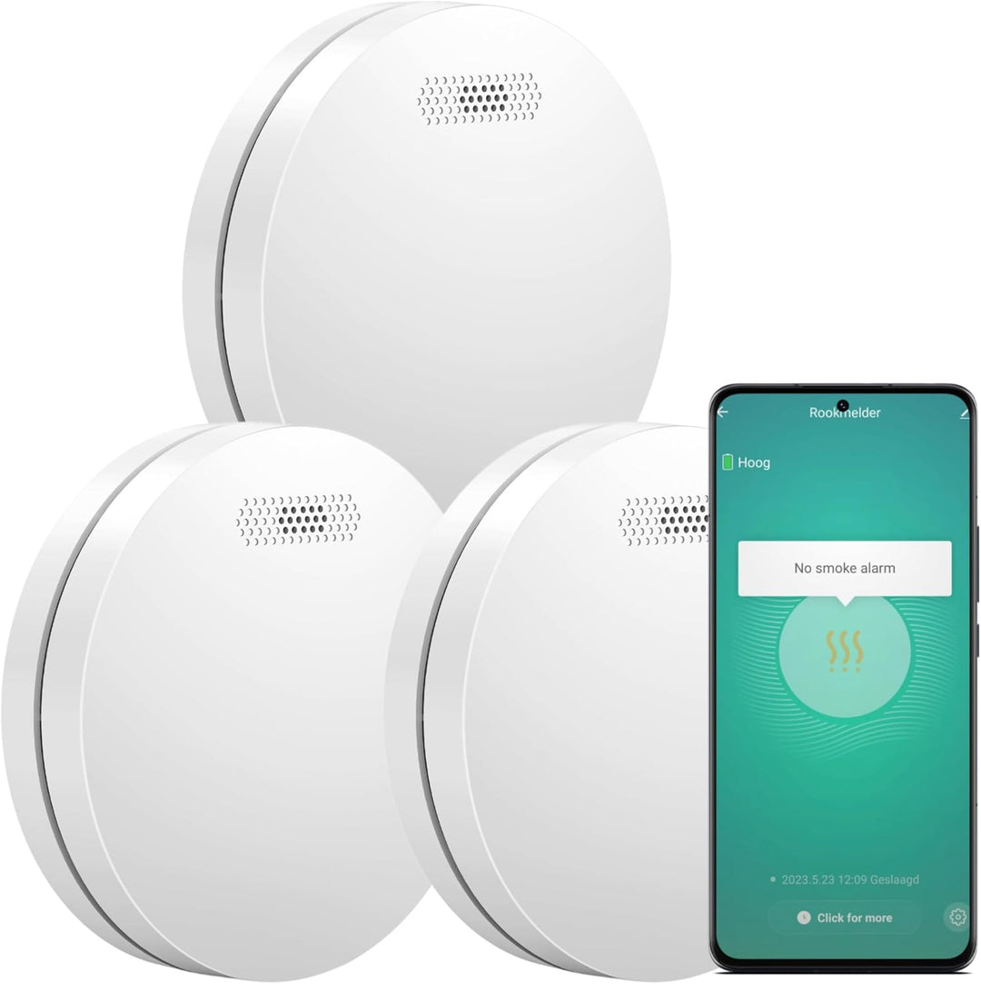 Smart Rauchmelder WLAN - 10 Jahre Batterie - Aroha Smart Connect Rauchmelder - Feuermelder WLAN Vern