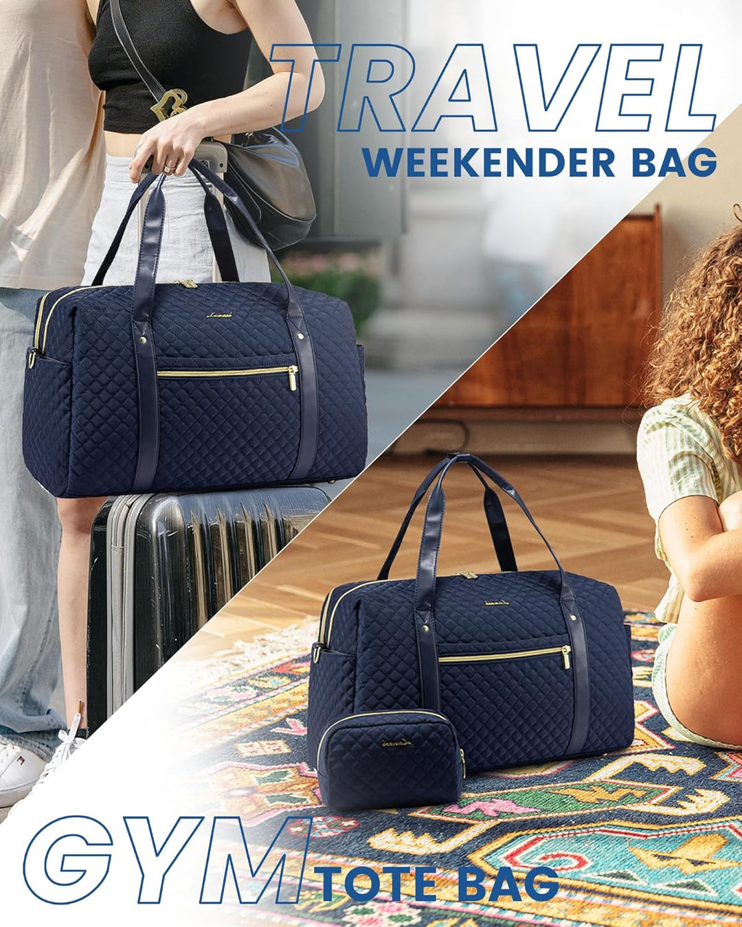 LOVEVOOK Reisetasche Damen Sporttasche Gross mit Laptopfach Weekender Handgepäck Tasche Gym Bag Trav