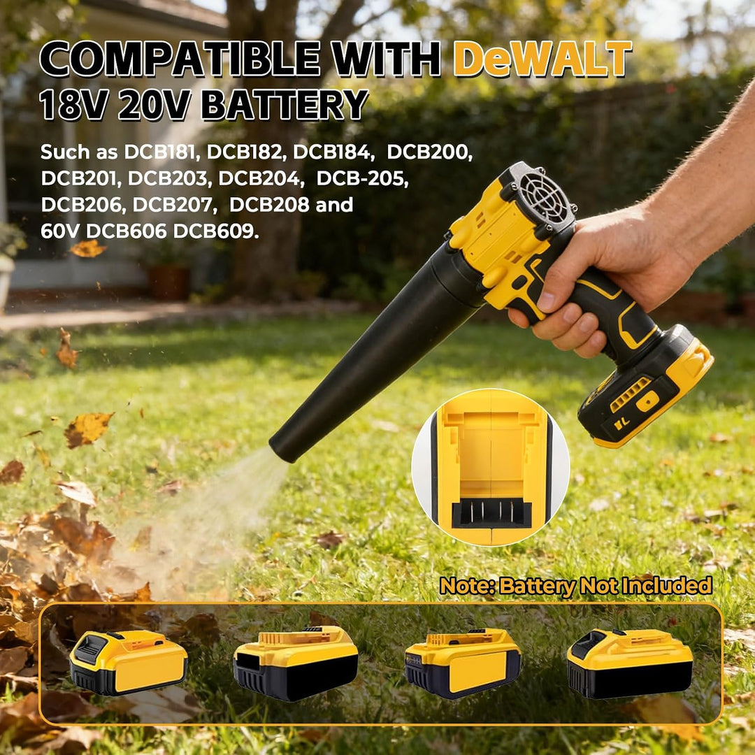 Akku-Staubwedelgebläse für Dewalt 18V 20V Akku, 2-in-1 Handstaubsauger und Akku-Laubbläser, 85000 U/