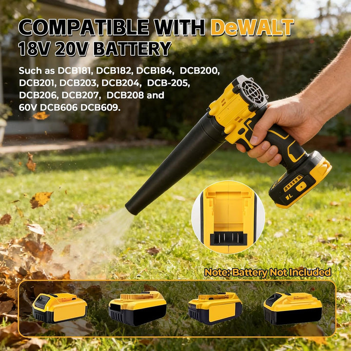 Akku-Staubwedelgebläse für Dewalt 18V 20V Akku, 2-in-1 Handstaubsauger und Akku-Laubbläser, 85000 U/