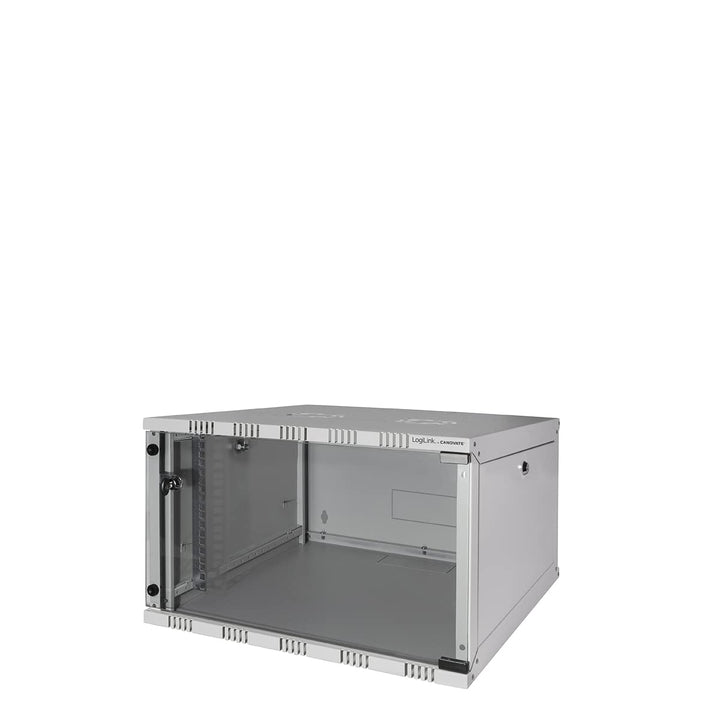 LogiLink W06A40G ECO Wandschrank 6HE (400mm Tiefe), Flat Pack (unmontiert), 48,26 cm (19 Zoll) licht