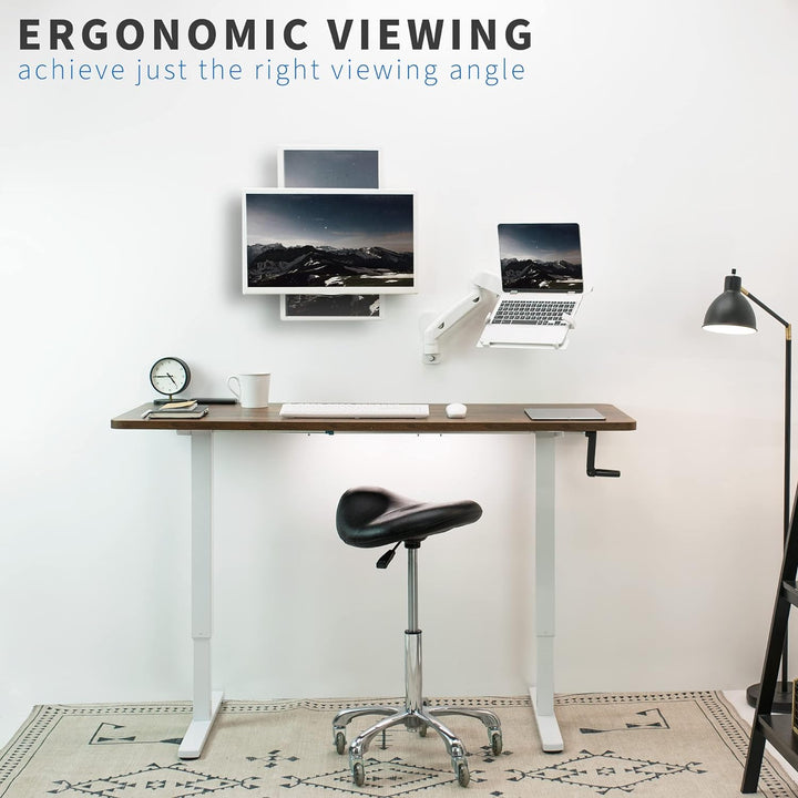 VIVO Wandhalterung für stehende Arbeitsplätze, höhenverstellbar, für 1 Bildschirm mit max. VESA 100