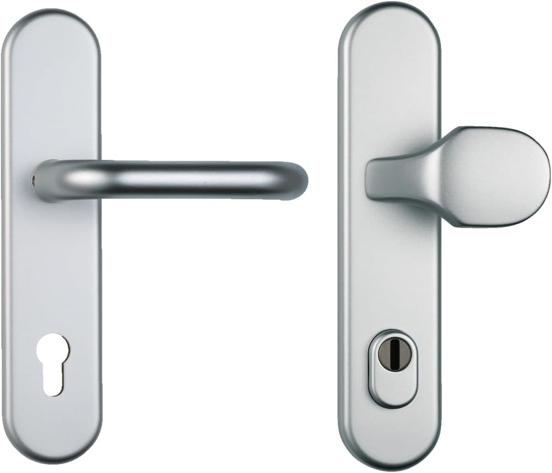 ABUS Tür-Schutzbeschlag HLZS814 F1 aluminium mit Zylinderschutz rund 37404 F1 Aluminium Wechselgarni
