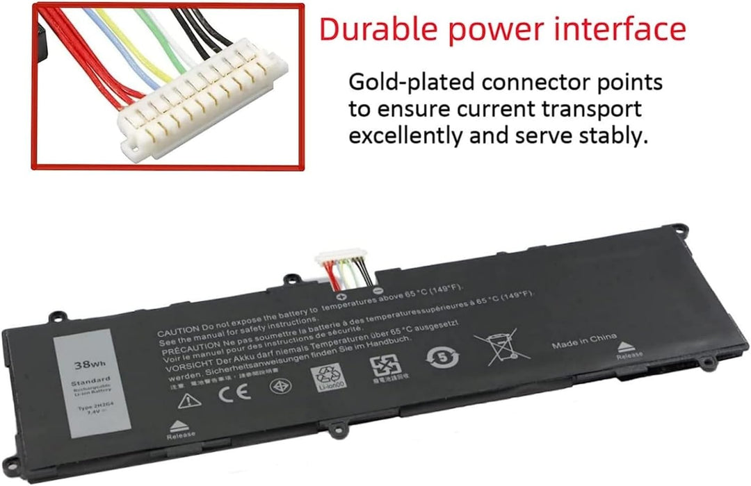 PUGASR 2H2G4 Laptop Akku Kompatibel mit Dell Venue 11 Pro 7140 Series HFRC3 21CP5/63/105 2217-2548 7