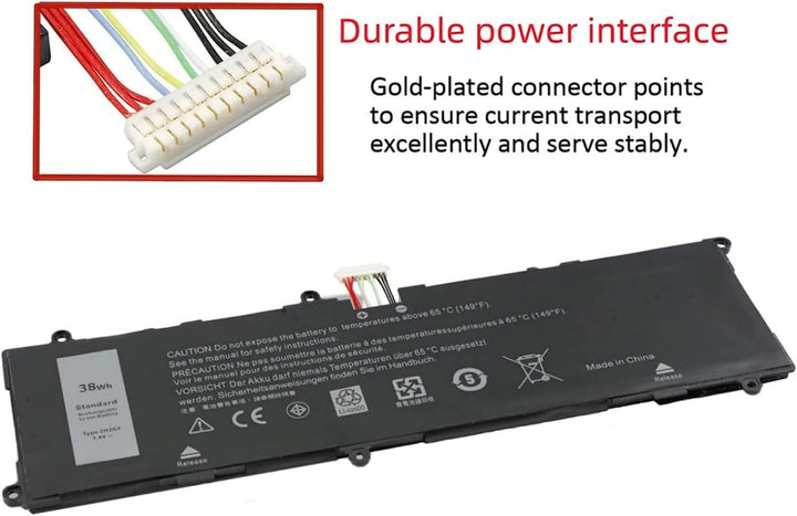PUGASR 2H2G4 Laptop Akku Kompatibel mit Dell Venue 11 Pro 7140 Series HFRC3 21CP5/63/105 2217-2548 7