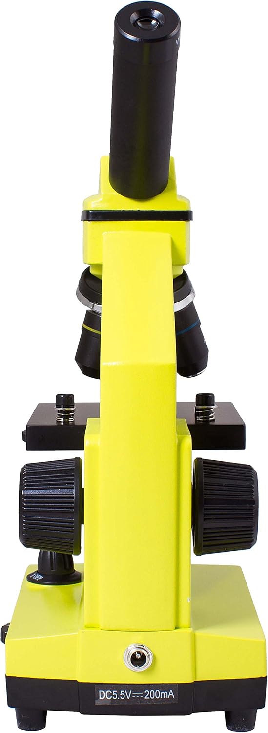 Levenhuk Rainbow 2L Plus Lime Kinder Heimlabor STEM-Set mit Tragbarem Biologischen Mikroskop mit 640
