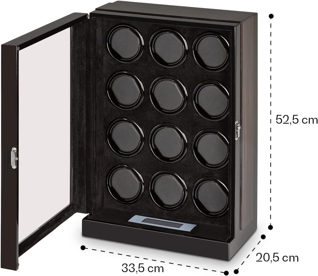 Klarstein Klagenfurt Uhrenbeweger, für 12 Automatikuhren, Links-Rechts-Lauf, max. 2200 Umdrehungen/T