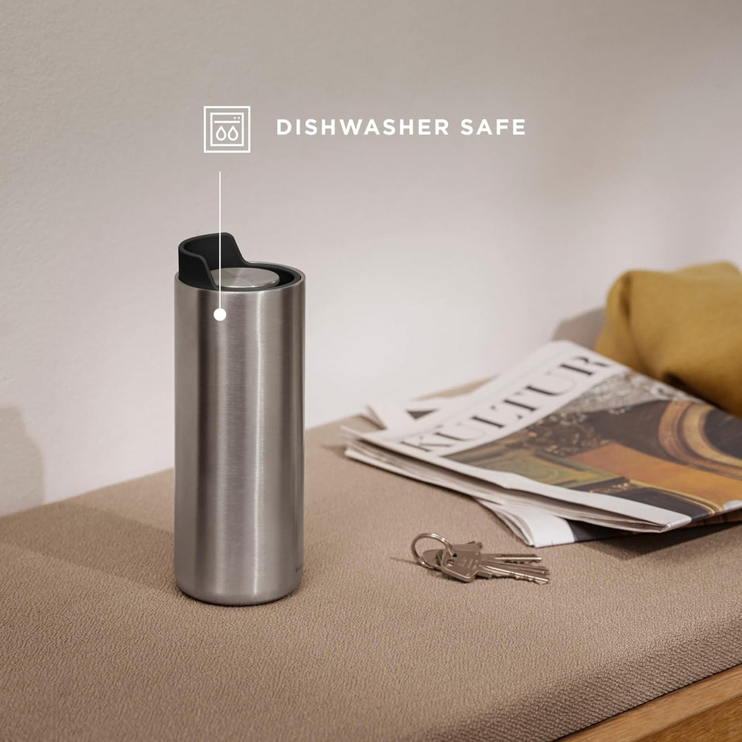 EVA SOLO | Urban To Go Cup Recycled |90% recycelter Edelstahl | Black Schwarz, Schwarz