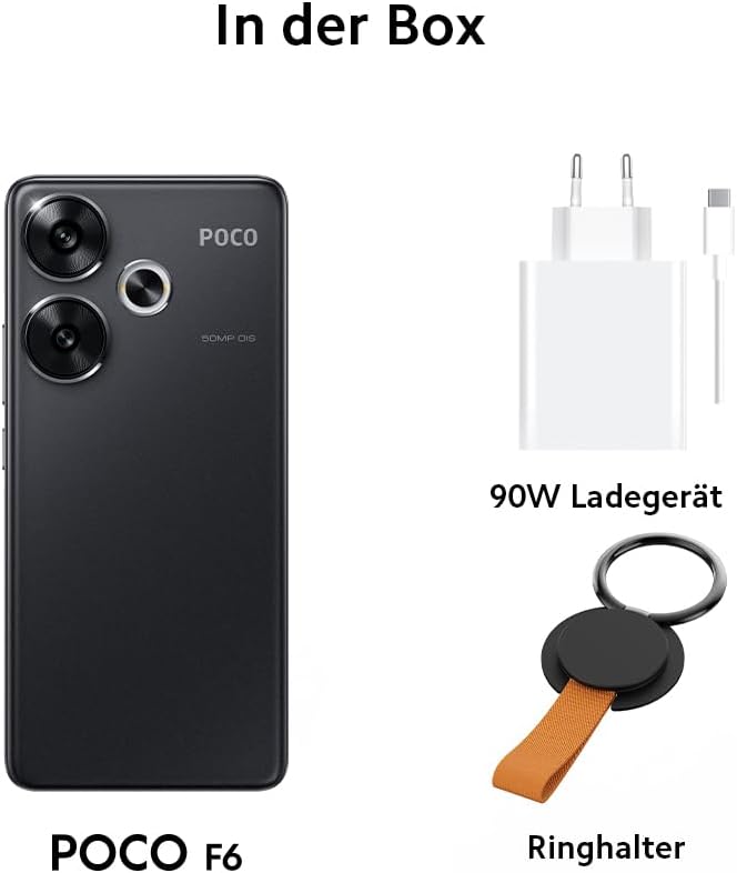 Poco F6 Smartphone, 12+512GB Handy ohne Vertrag, 120Hz 6,67'' Flow AMOLED, 50MP OIS Zweifach-Kamera,