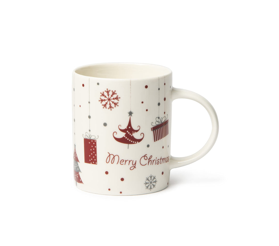 Excelsa, Set aus 4 Tassen Merry Christmas, 30 cl, Porzellan