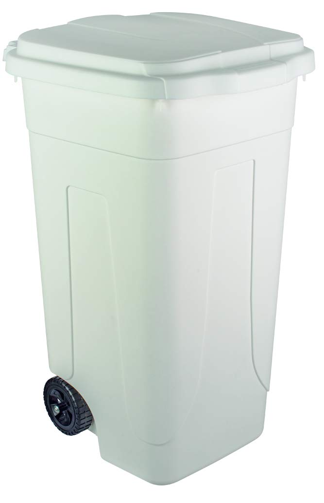 Mobil Plastic - Abfalleimer für Mülltrennung, 80 l, weiss