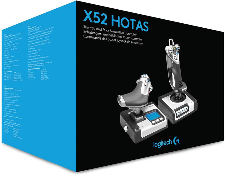 Logitech G Saitek X52 Flight Control System, Schubregler und Stick-Flugsimulationscontroller für Wel