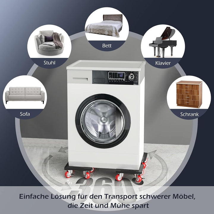 Dyna-Living Möbel Transportroller Set, Möbelroller mit Möbelheber & 4 Möbelrollen, Umzugshelfer Möbe