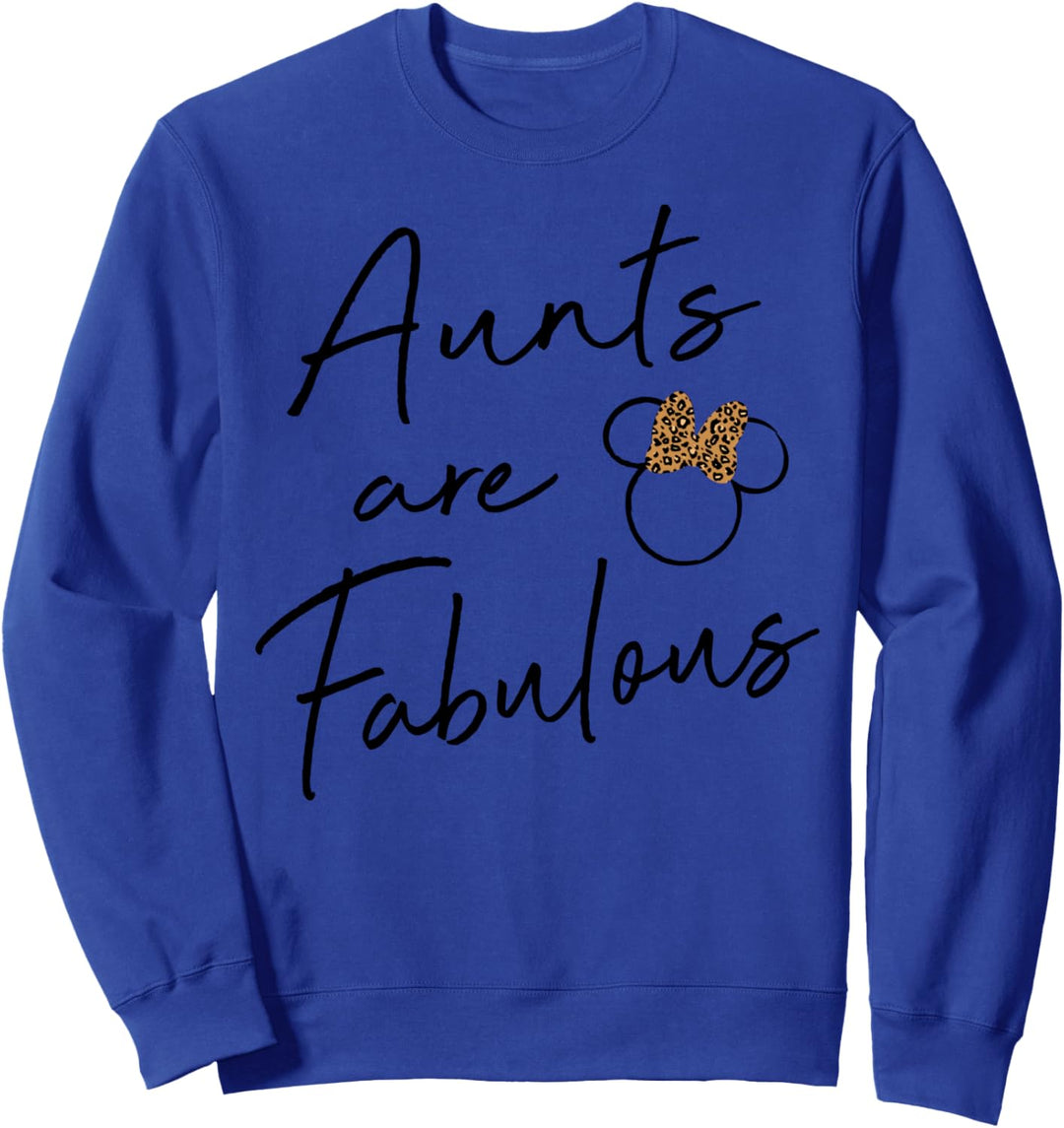Disney Minnie Mouse Aunts Are Fabulous Cheetah Print Bow Sweatshirt