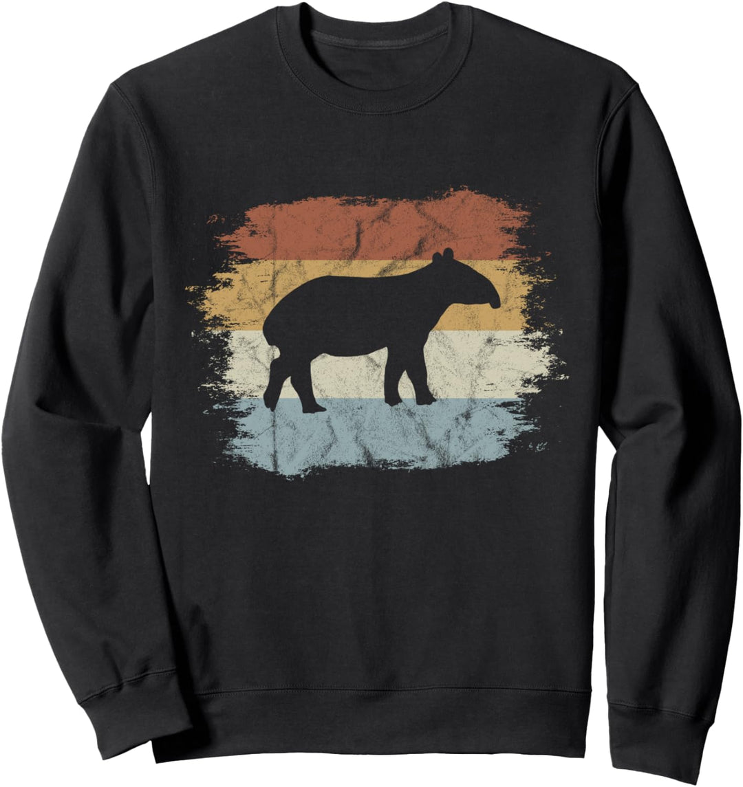 Retro Tapir Fancy Schabracken-Tapir Vintage Style Sweatshirt