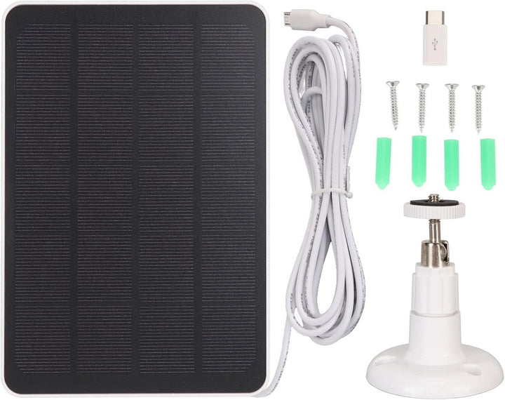 Solarpanel für Überwachungskamera, für DC 5V-Überwachungskamera, Wasserdichtes IP65-Kameraladegerät,