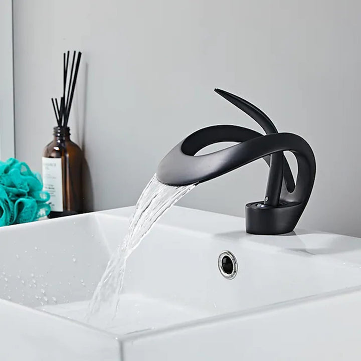 waschtischarmatur wasserfall Schwarz,wasserhahn bad wasserfall,Wasserhahn Bad Aus Erstklassigem Mess