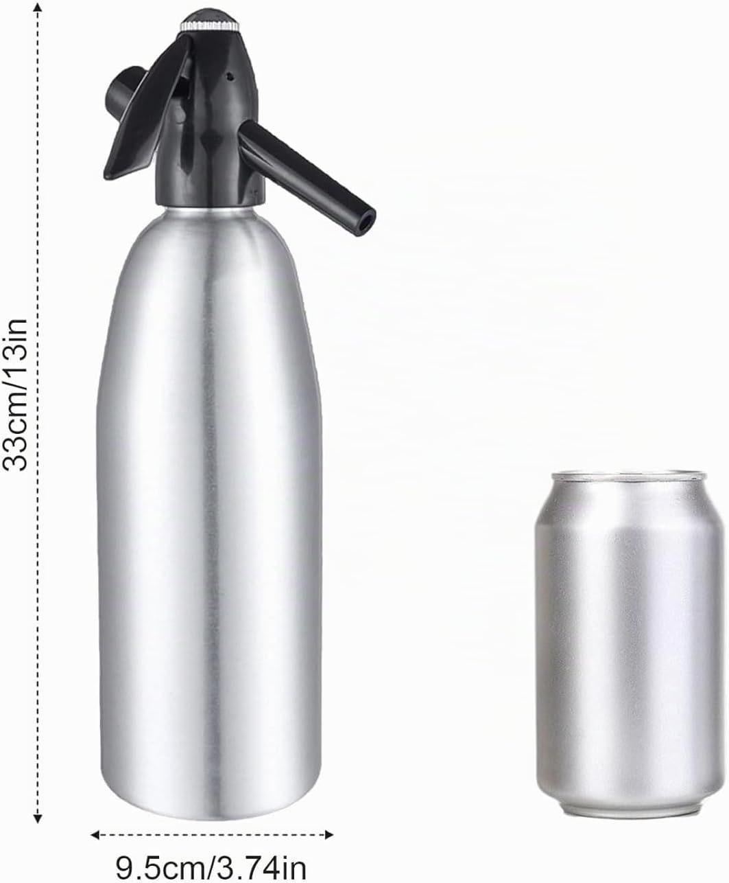 Vintage Design Soda Siphon 1L - Erstellen Sie in Sekunden Sprudelwasser für Cocktails &amp; Gesunde Getr