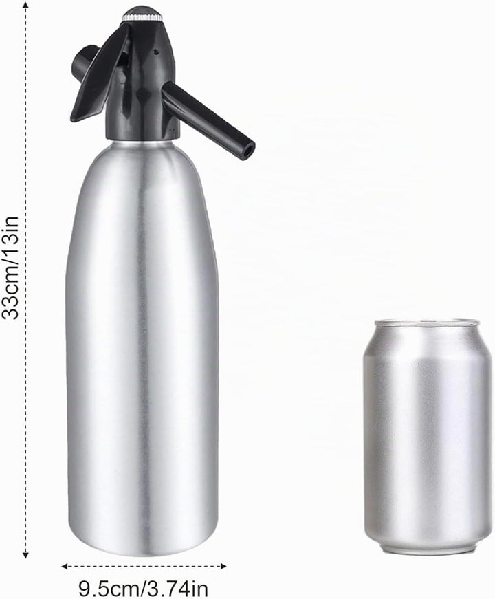 Vintage Design Soda Siphon 1L - Erstellen Sie in Sekunden Sprudelwasser für Cocktails &amp; Gesunde Getr