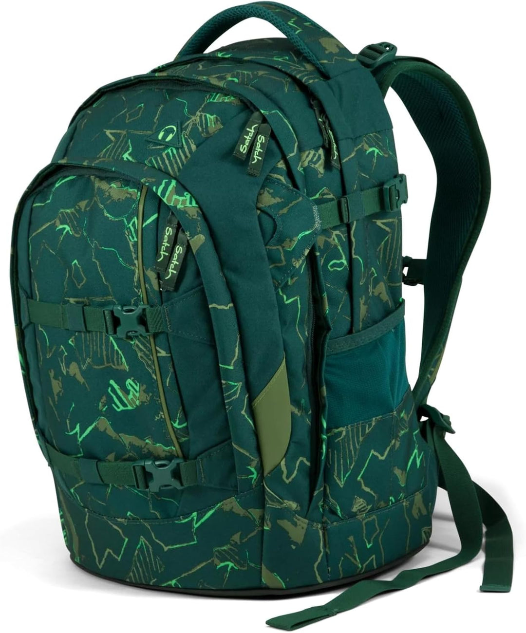 Satch Pack ab 5. Klasse ergonomisch 30L Stauraum standfest Organisationstalent 45 cm Green Compass,