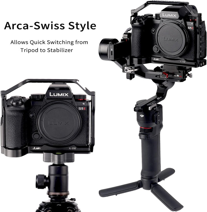 FOTGA Kamerakäfig für Panasonic LUMIX S5 II Kamera, Kompatibel mit DJI Ronin RS 2/RSC 2/RS 3/RS 3 Pr