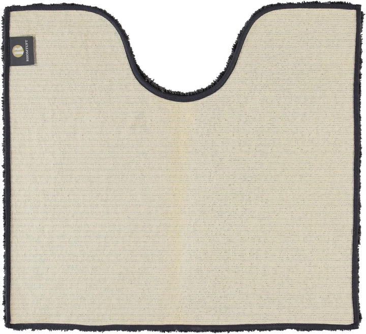 Rhomtuft Badteppiche Square Zinn - 02 Toilettenvorlage mit Ausschnitt 55x60 cm, Toilettenvorlage mit