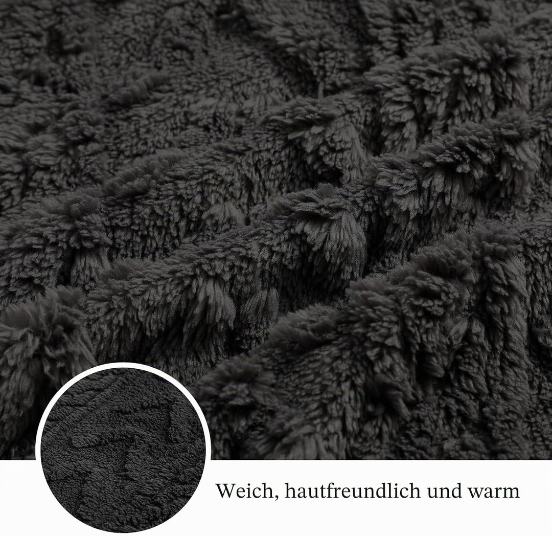 Zetieny Hoodie Damen Kapuzenpullover Teddy Fleece Double Fuzzy Fluffy Jacquard Pullover Lässiges War