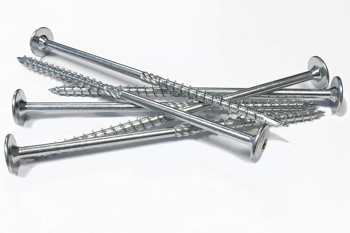 Tellerkopfschrauben 10x240 mm - 25 Stück verzinkt Holzschrauben Torx Schneidkerbe