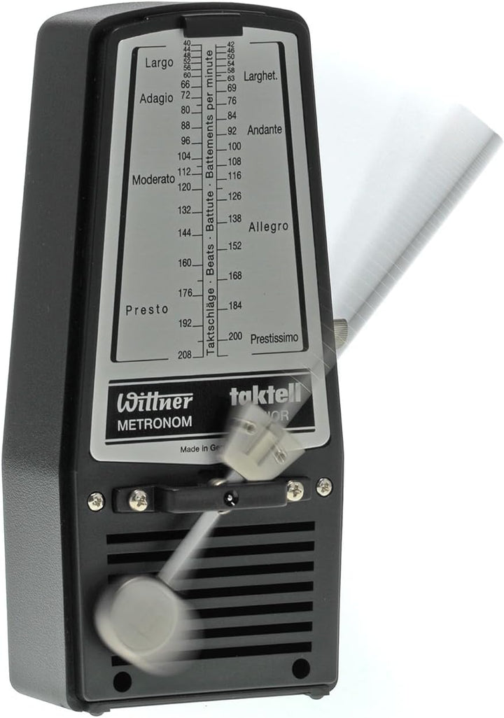 Wittner Metronom 826 Kunststoffgehäuse ohne Glocke Taktell Junior schwarz, schwarz