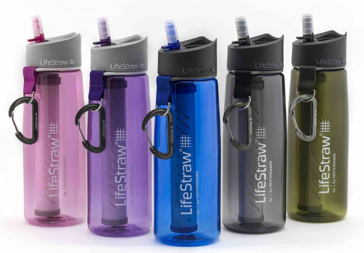 LifeStraw Go Wasserflasche mit Wasserfilter für Reisen, Wandern Hellblau Light Blue, Hellblau Light