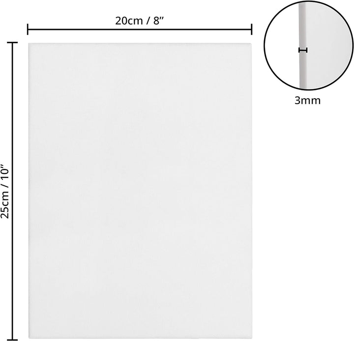 Kurtzy 24er Pack Leinwände zum Bemalen - 20 x 25 cm - Bespannte Keilrahmen Leinwände Set - Geeignet