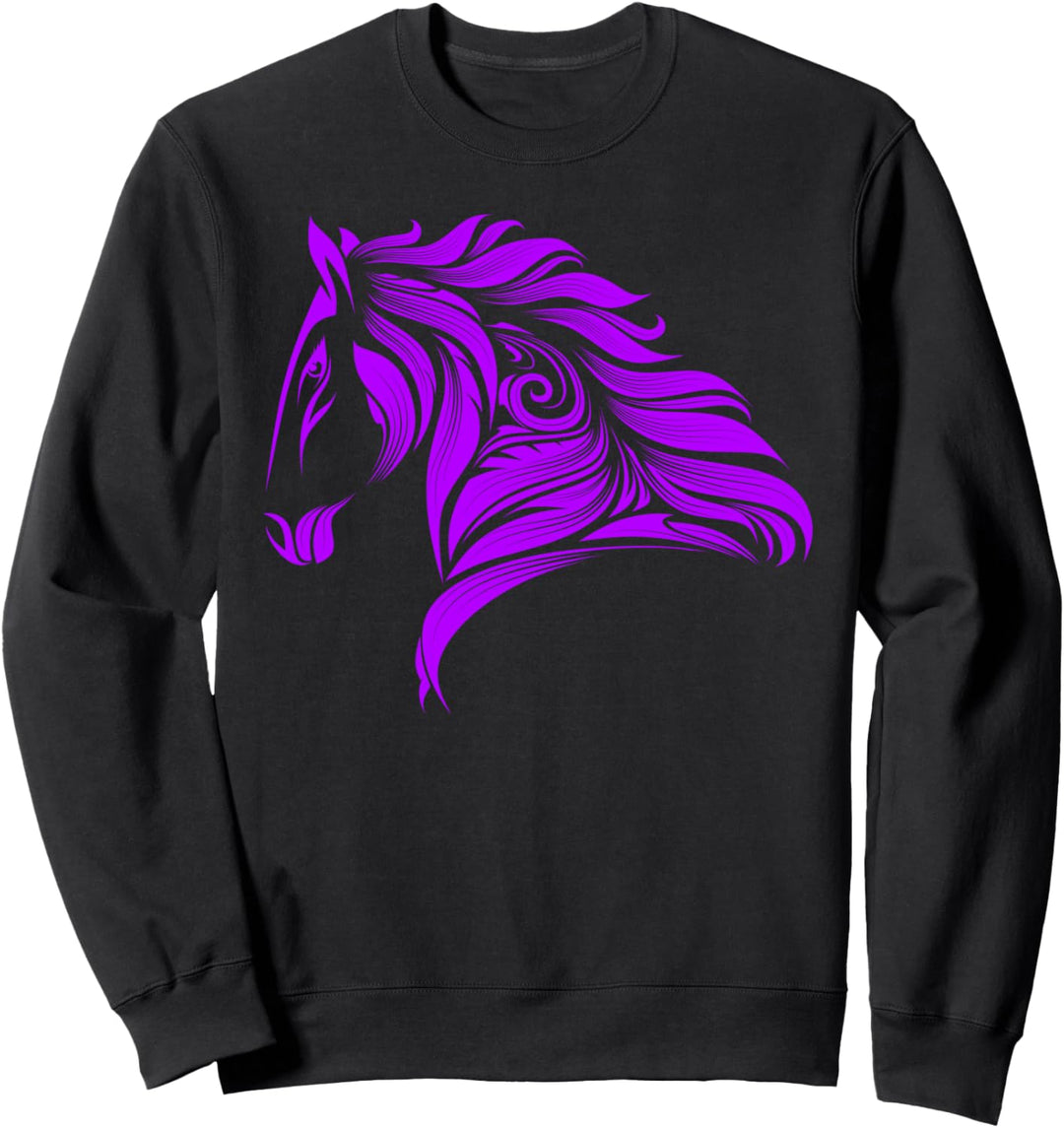 Pferd mit schöner Pferdemähne Sweatshirt