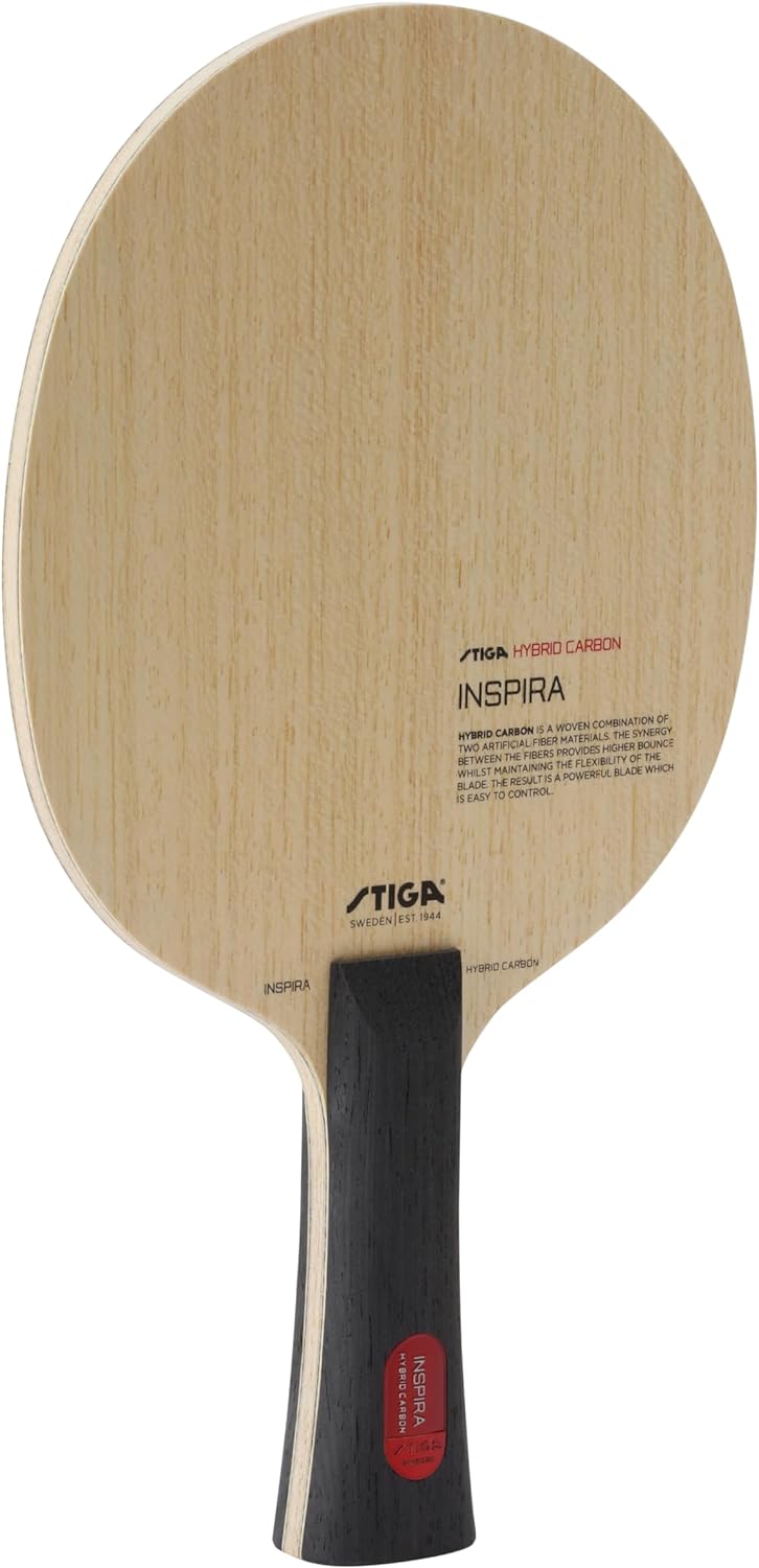 Stiga Tischtennisholz Inspira Hybrid Carbon für perfekten Spin und Starke Angriffe Konkav, Konkav