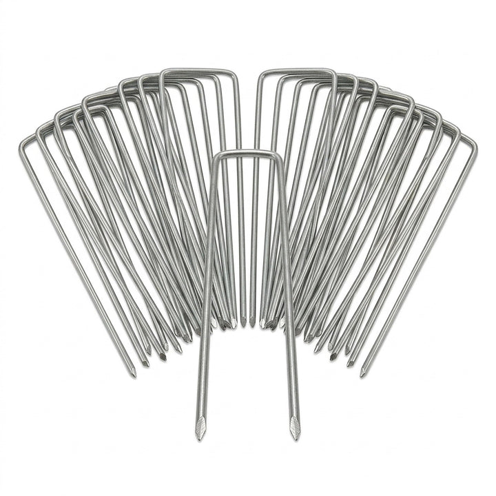 Relaxdays Bodenanker, 25er Set, Rostbeständig, Angeschrägte Enden, Zum Einschlagen, 15cm lang, Verzi