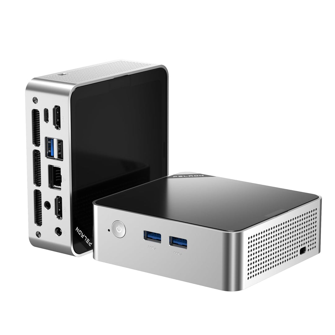 PELADN Mini PC, AMD Ryzen 4300U(bis zu 3.7GHz),8GB DDR4 RAM/256GB M.2 SSD, Mini Computers, WiFi6/BT5