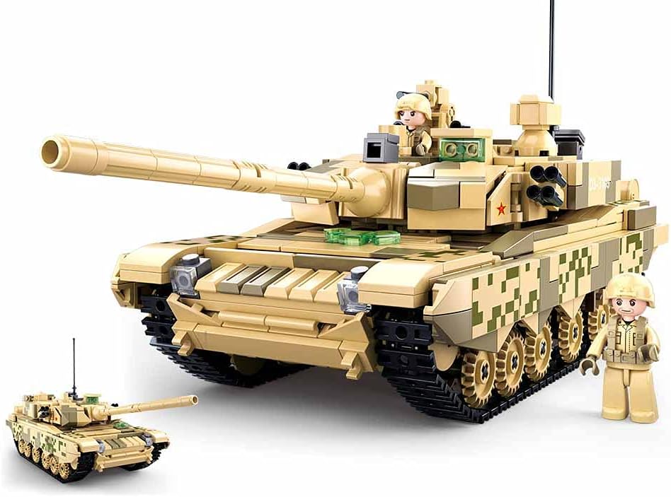 Sluban- Modell Bricks-99A Handbattle Tank 2 in 1 893 Stück, M38-B0790, Mehrfarbig