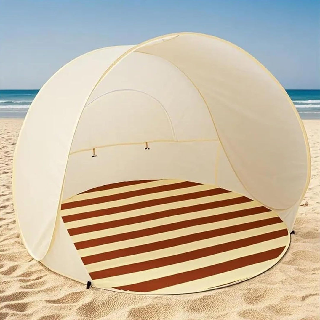 Strandmuschel, Tragbarer UV-Schutz Wasserdichter Sonnenschutz Windschutz Strandzelt Campingzelt Für