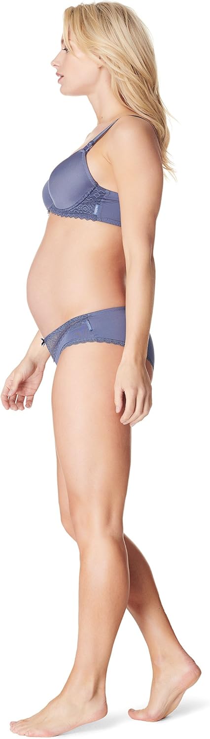 Noppies Damen Deluxe Geo Lace Triangle Nursing Bra Umstands-BH 85F Blau (Moon Light C133), 85F Blau