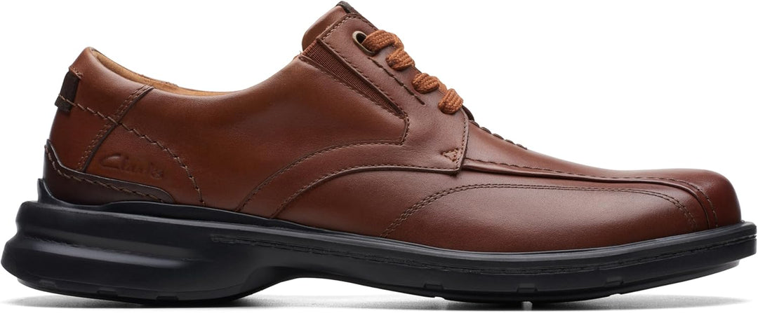 Clarks Herren Gessler SpitzeOxford 39.5 EU Weit Dark Tan Leder, 39.5 EU Weit Dark Tan Leder