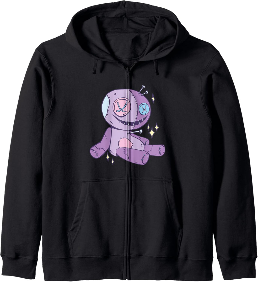 Goth Pastell Creepy Voodoo Puppe Kapuzenjacke