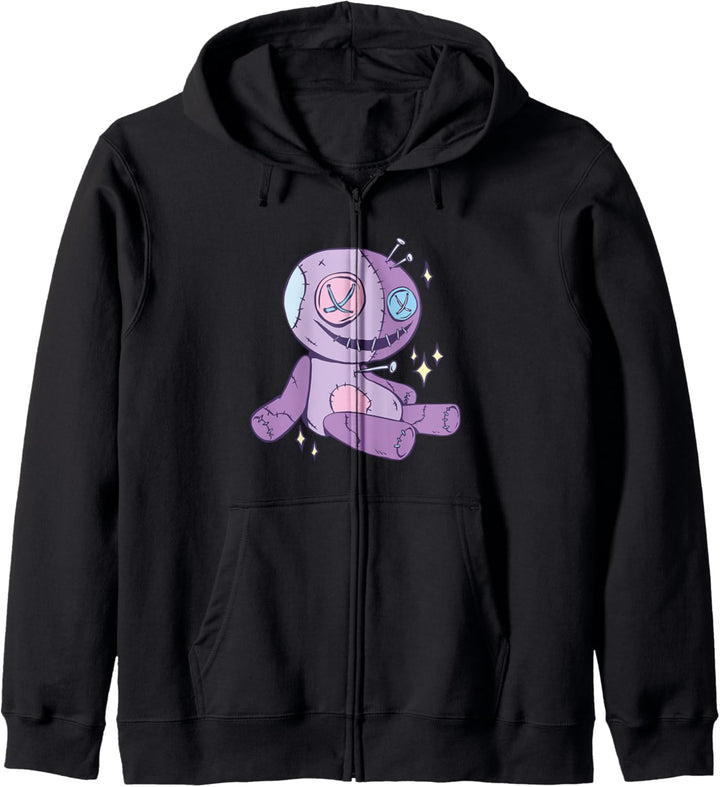 Goth Pastell Creepy Voodoo Puppe Kapuzenjacke