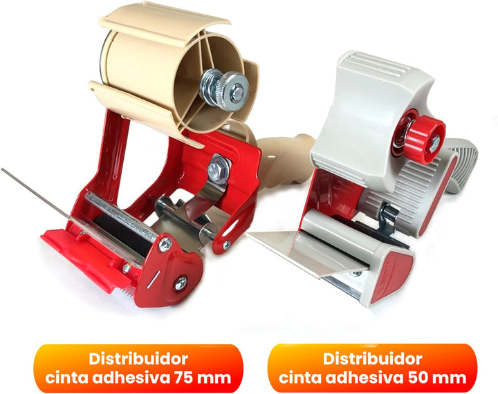 Handabroller | Professioneller, robuster Abroller für Klebebänder | Für Paketbänder mit bis zu 50 mm