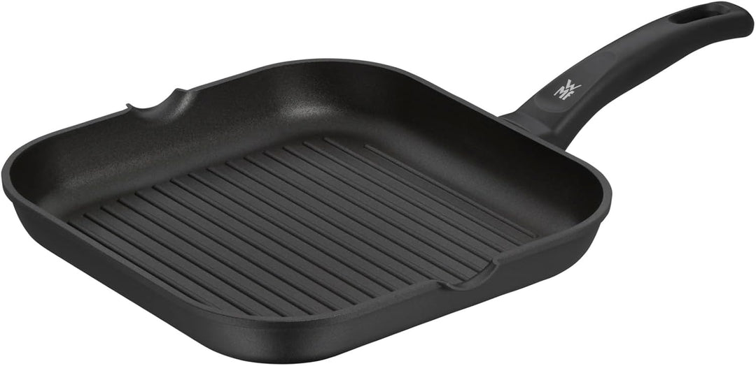 WMF Grillpfanne 27x27 cm mit Ausguss, Aluminium beschichtet, Steakpfanne ideal zum knusprigen Braten