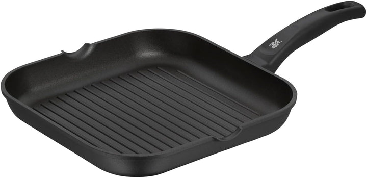 WMF Grillpfanne 27x27 cm mit Ausguss, Aluminium beschichtet, Steakpfanne ideal zum knusprigen Braten