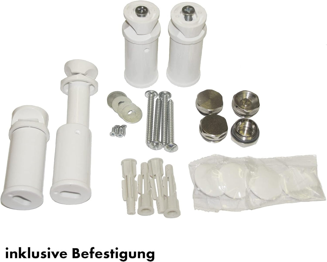 SHV Badheizkörper mit Mittelanschluss in weiss | Heizkörper für Badezimmer, Handtuchhalter für Wand