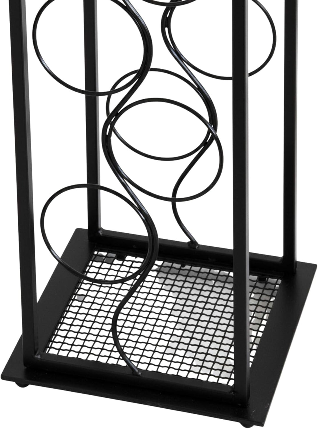 DanDiBo Weinregal Metall Schwarz Stehend Flaschenregal 100 cm Oktave Modern Wine Rack Weinständer We