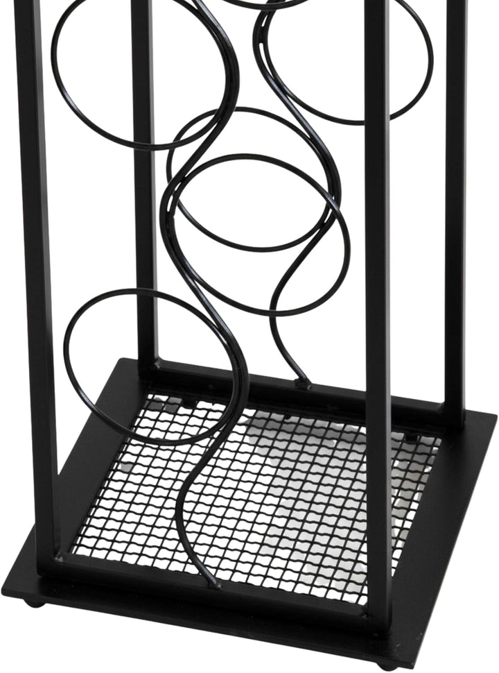 DanDiBo Weinregal Metall Schwarz Stehend Flaschenregal 100 cm Oktave Modern Wine Rack Weinständer We