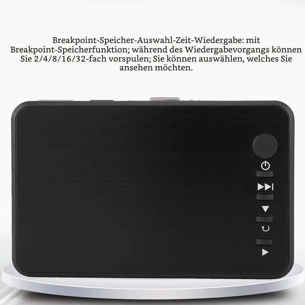 ASHATA HDMI Mediaplayer, Mini 1080P 4K Full-HD Ultra HDMI Digitaler Multimediaplayer mit Adapter und