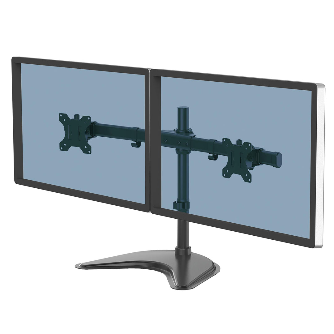 Fellowes Monitorarm Seasa mit Standfuss - höhenverstellbar - ergonomisch - für 2 Monitore bis je 68,