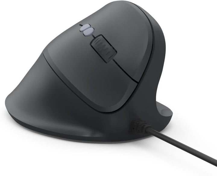 Hama vertikale Maus (optische Maus ohne Klickgeräusch, 7 Tasten, ergonomisch für Rechtshänder, 1000/